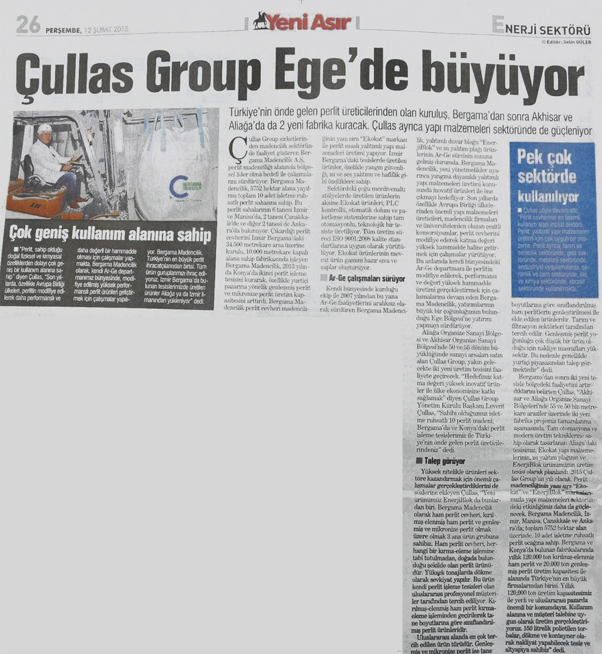 Çullas Group is Growing in Aegean Region